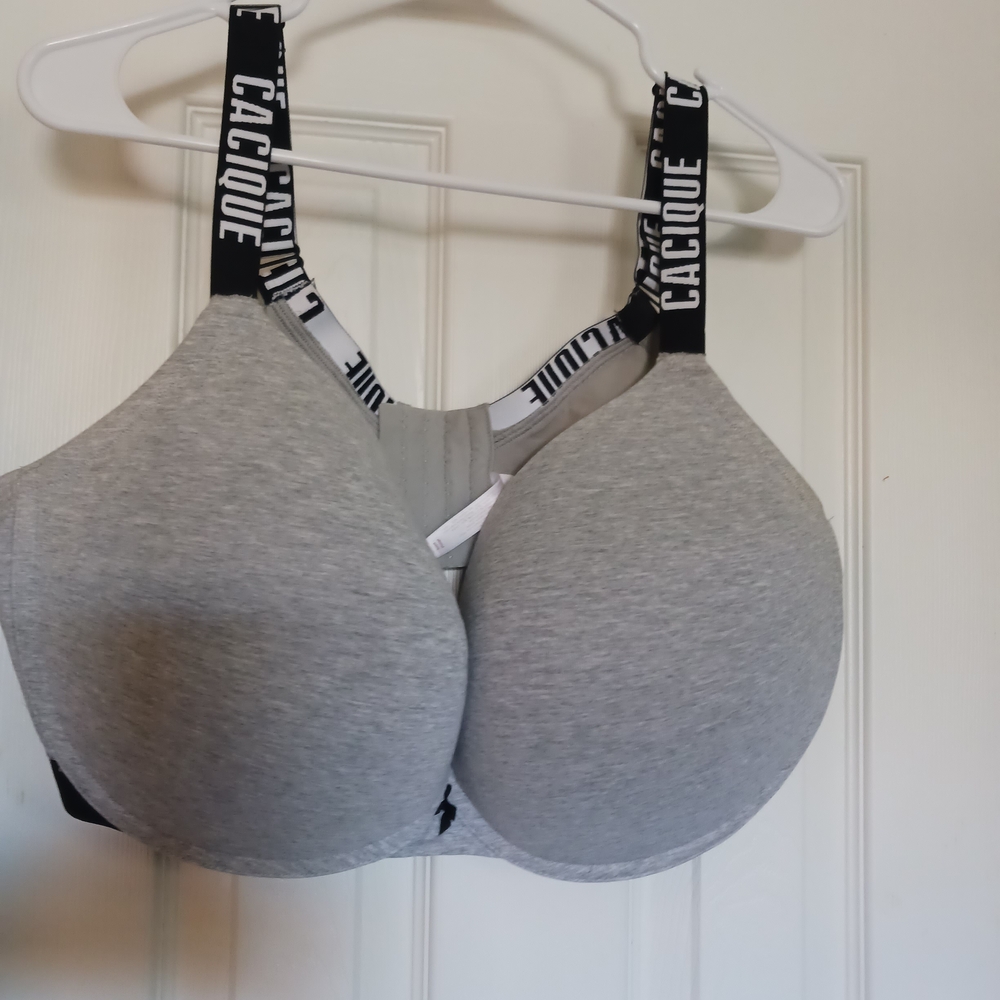 3X$30 Cacique Women Bra  PLUS SZ Gray Color SZ  46 DDD Good Condition
